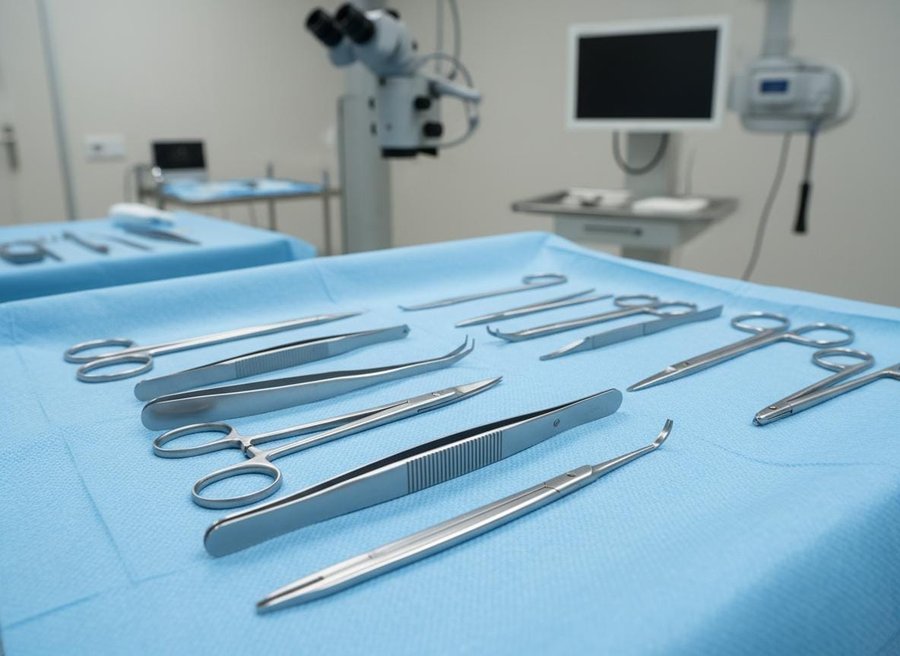 Microsurgical forceps, scissors and cannulas